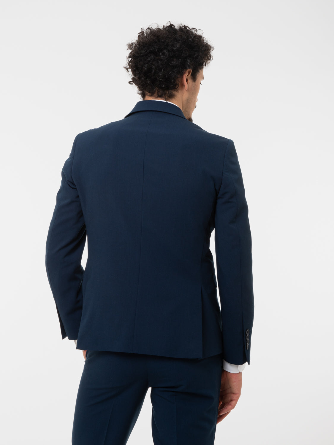 Abito giacca pantalone fresco lana blu