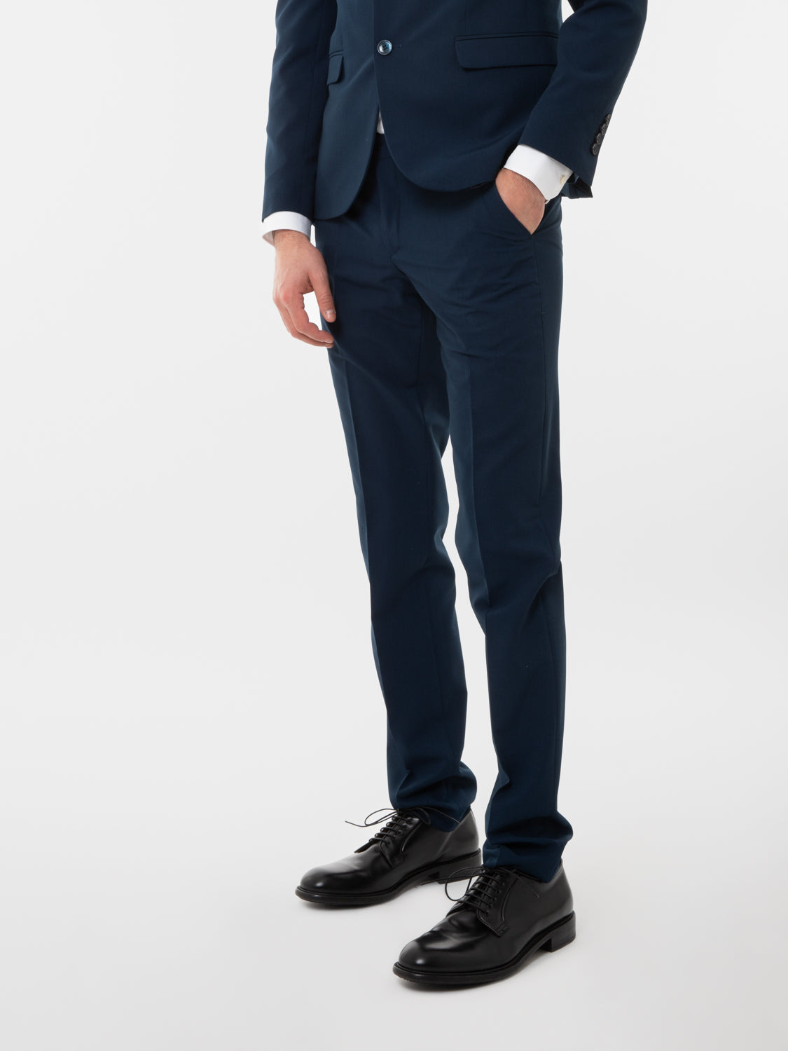 Abito giacca pantalone fresco lana blu