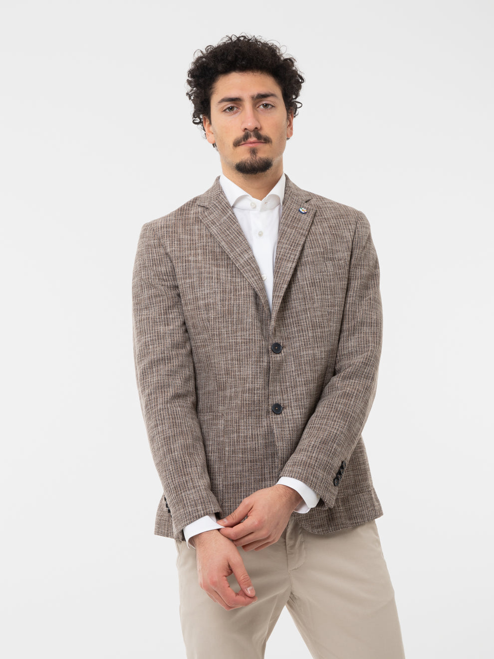 Blazer jersey quadri moro