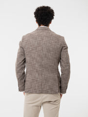 ALESSANDRO GILLES - Blazer jersey quadri moro