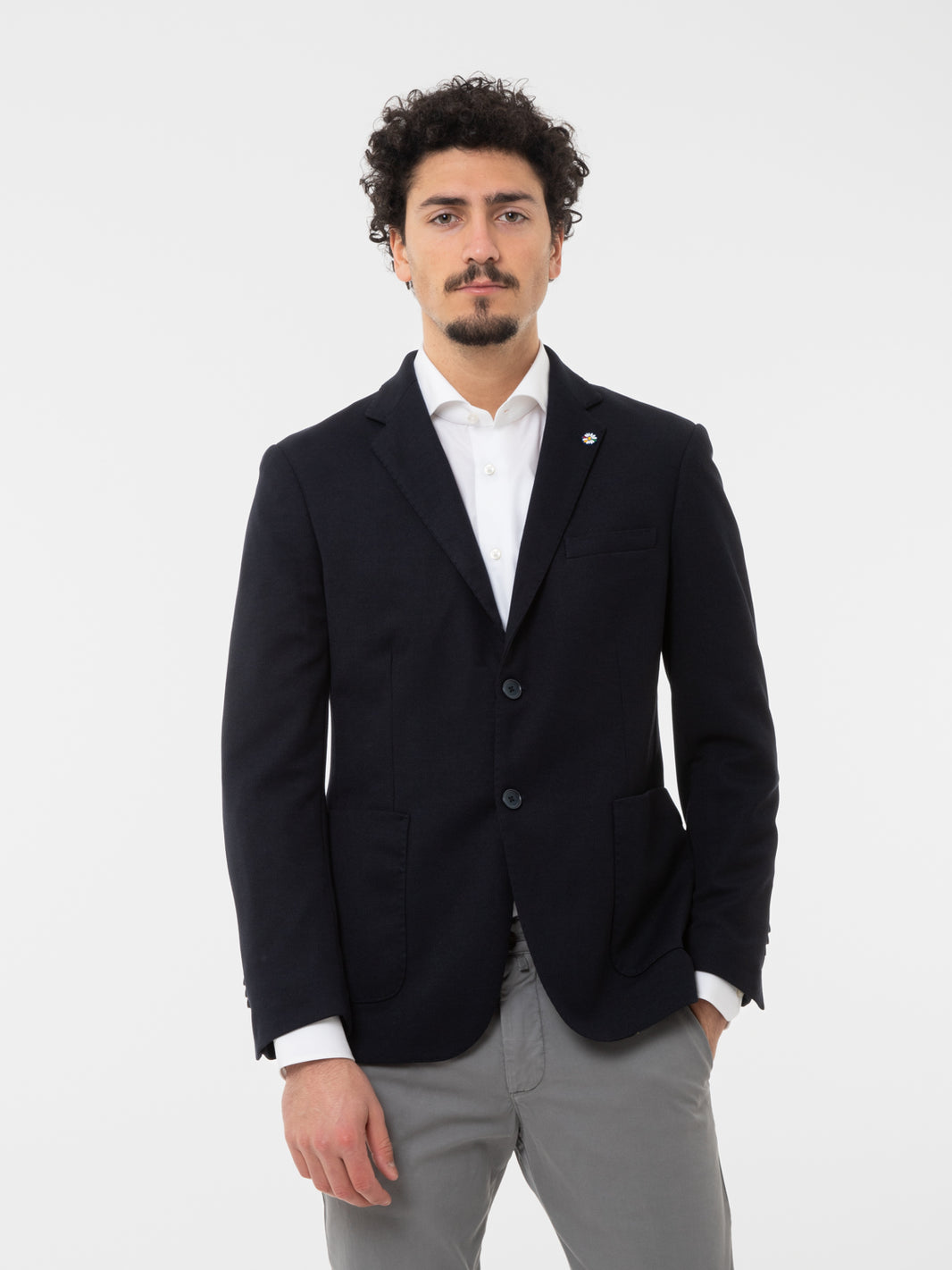 Blazer tessuto lavorato blu
