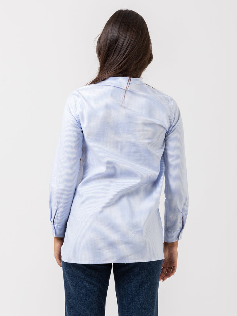 ALESSIA SANTI - Camicia a righe azzurro / bianco
