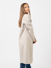 ALESSIA SANTI - Cappotto in lana e alpaca beige chiaro