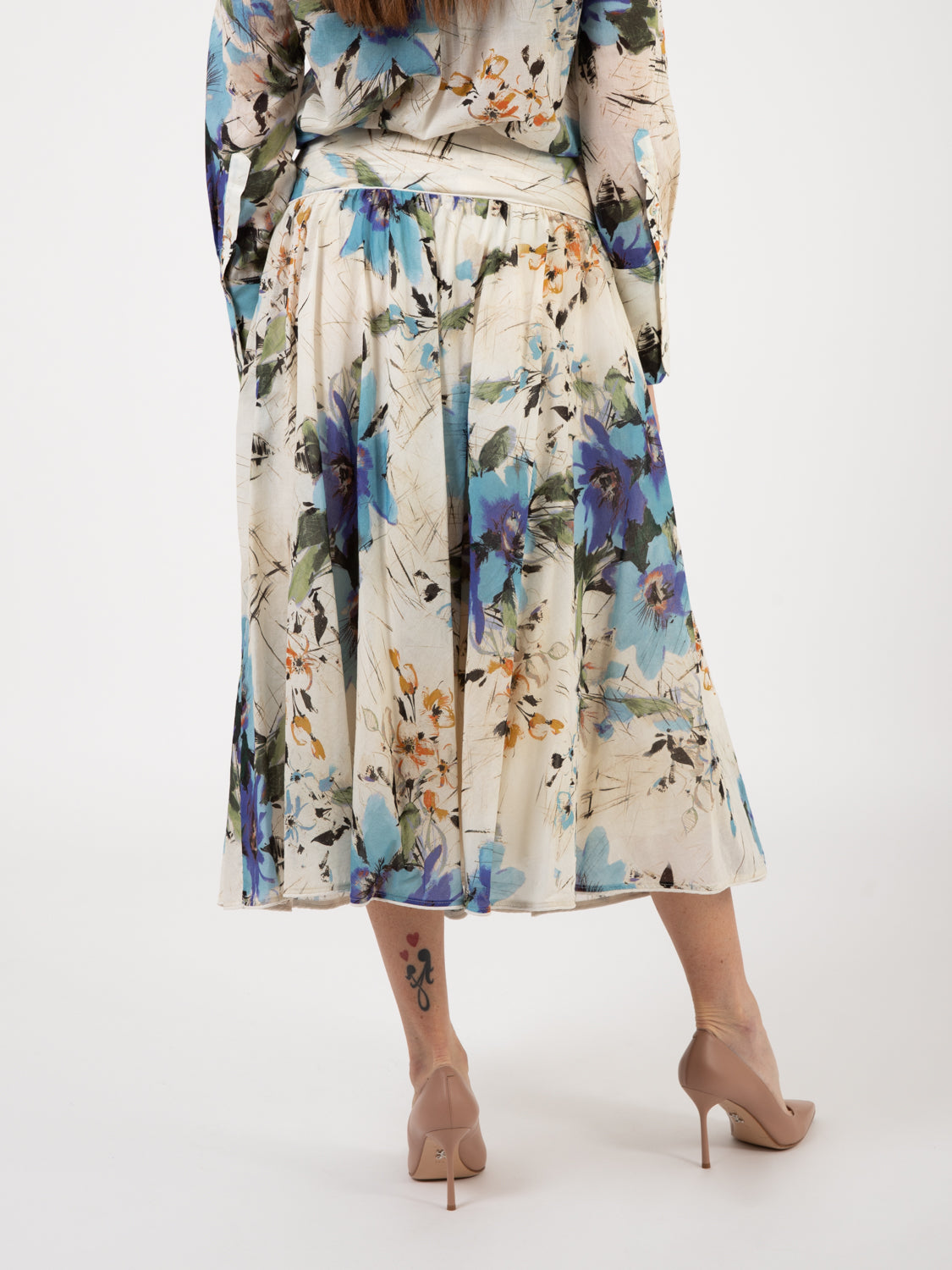 Butter / Aquarius Floral Midi Skirt