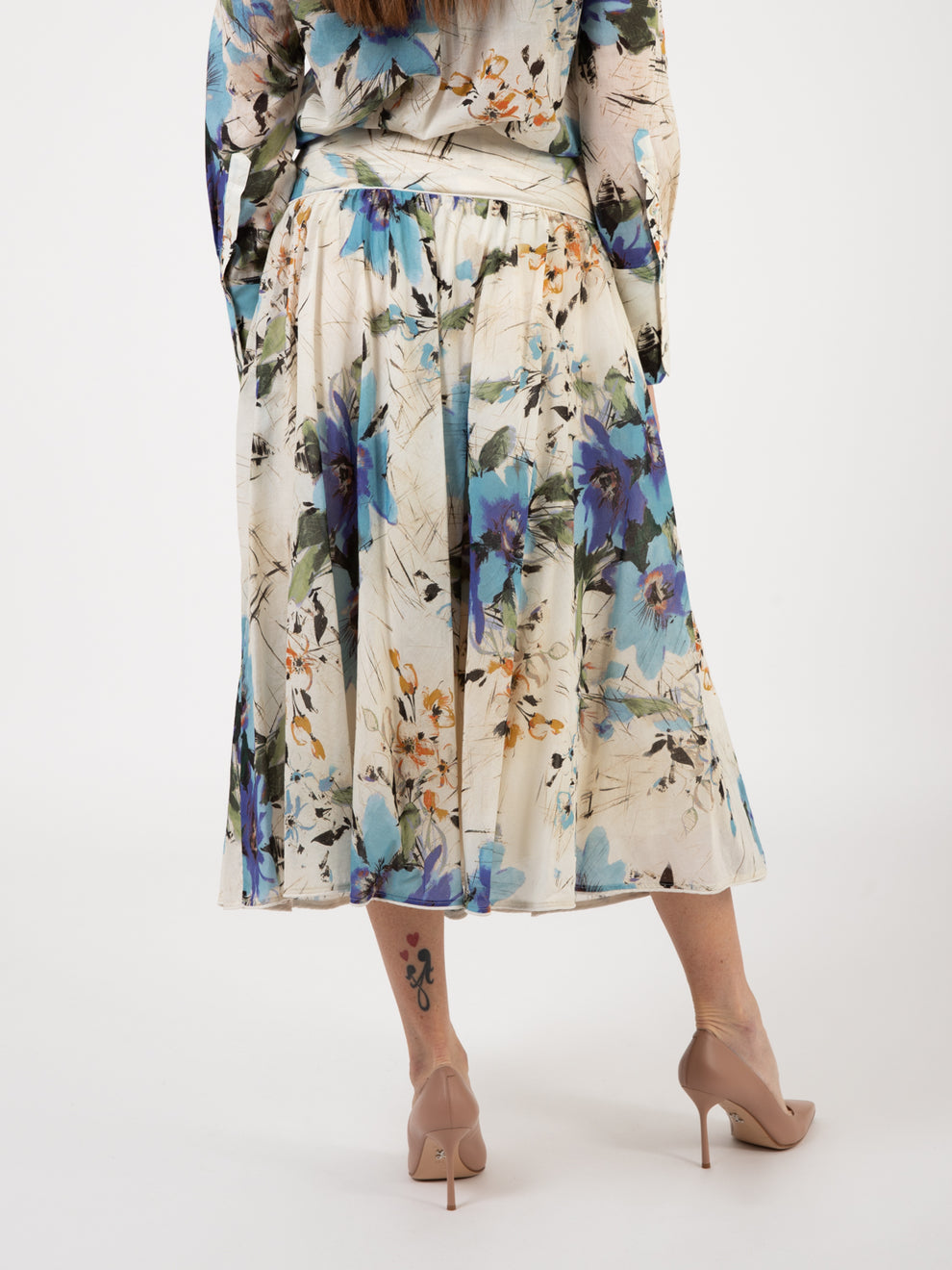 Butter / Aquarius Floral Midi Skirt