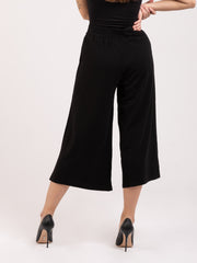 ALESSIA SANTI - Pantaloni leggeri ampi neri in lana