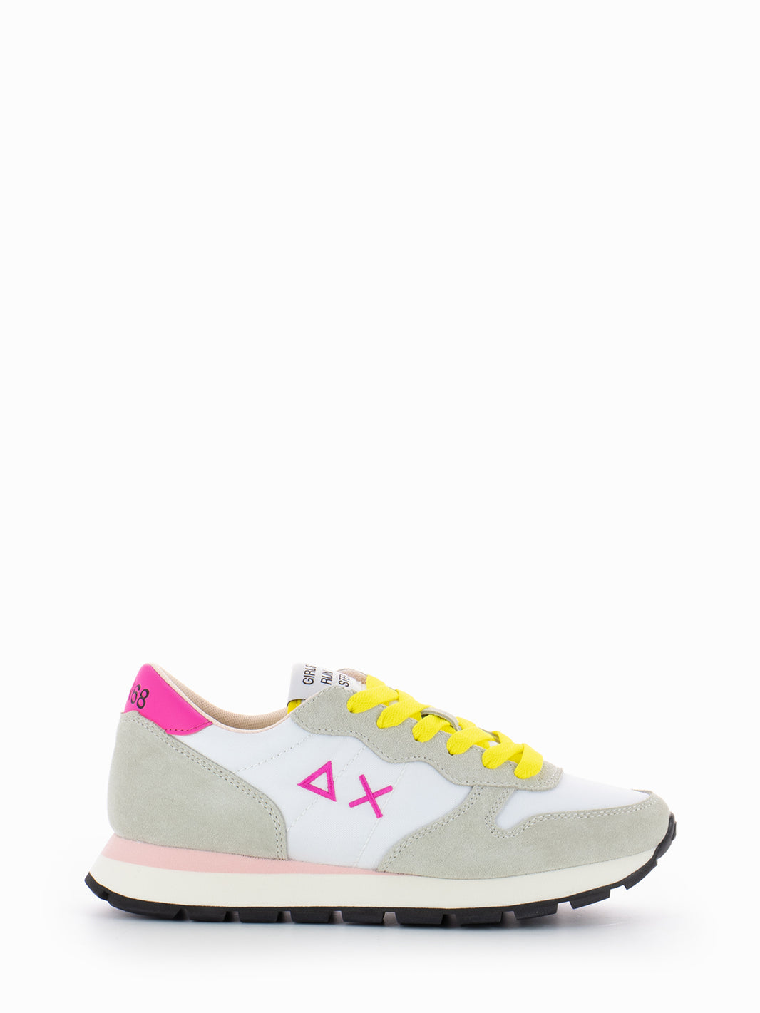 Ally solid nylon bianco / giallo / fuxia