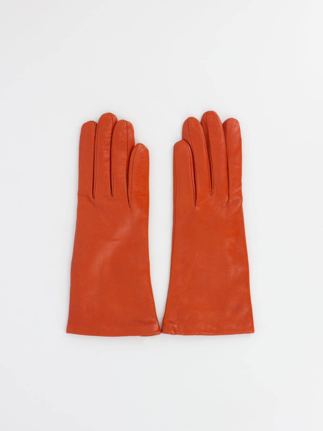 Orange nappa gloves