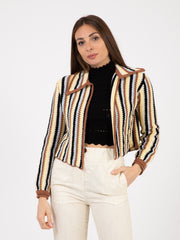 ALYSI - Cardigan Caban Stripes Knit Mix