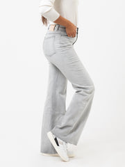 ALYSI - Jeans denim wide leg grey