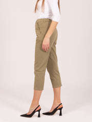 ALYSI - Pantaloni sporty gabardine con elastico anisetta