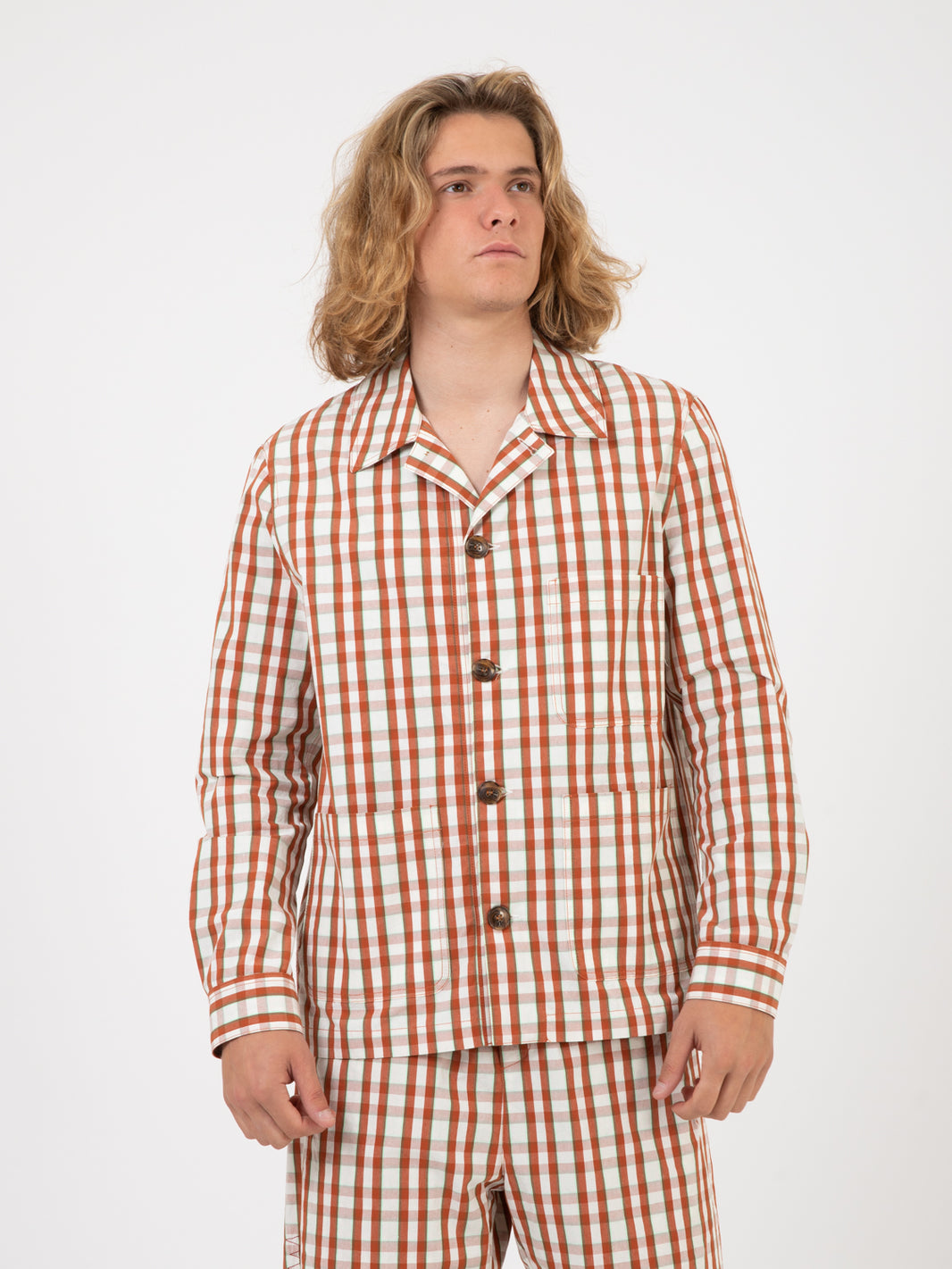 Rust Check Shirt Jacket