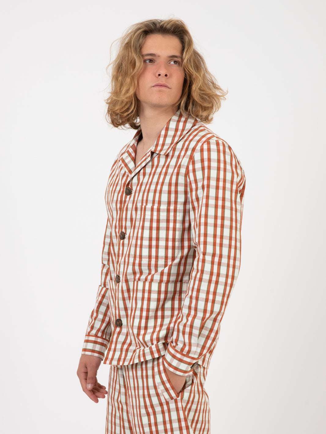 Rust Check Shirt Jacket