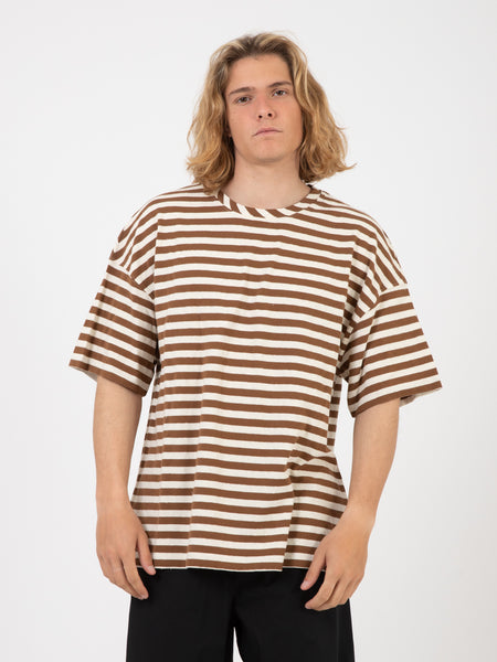T-Shirt Righe tabacco