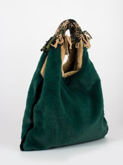 ANITA BILARDI - Borsa Picasso Big ecofur green tricolor