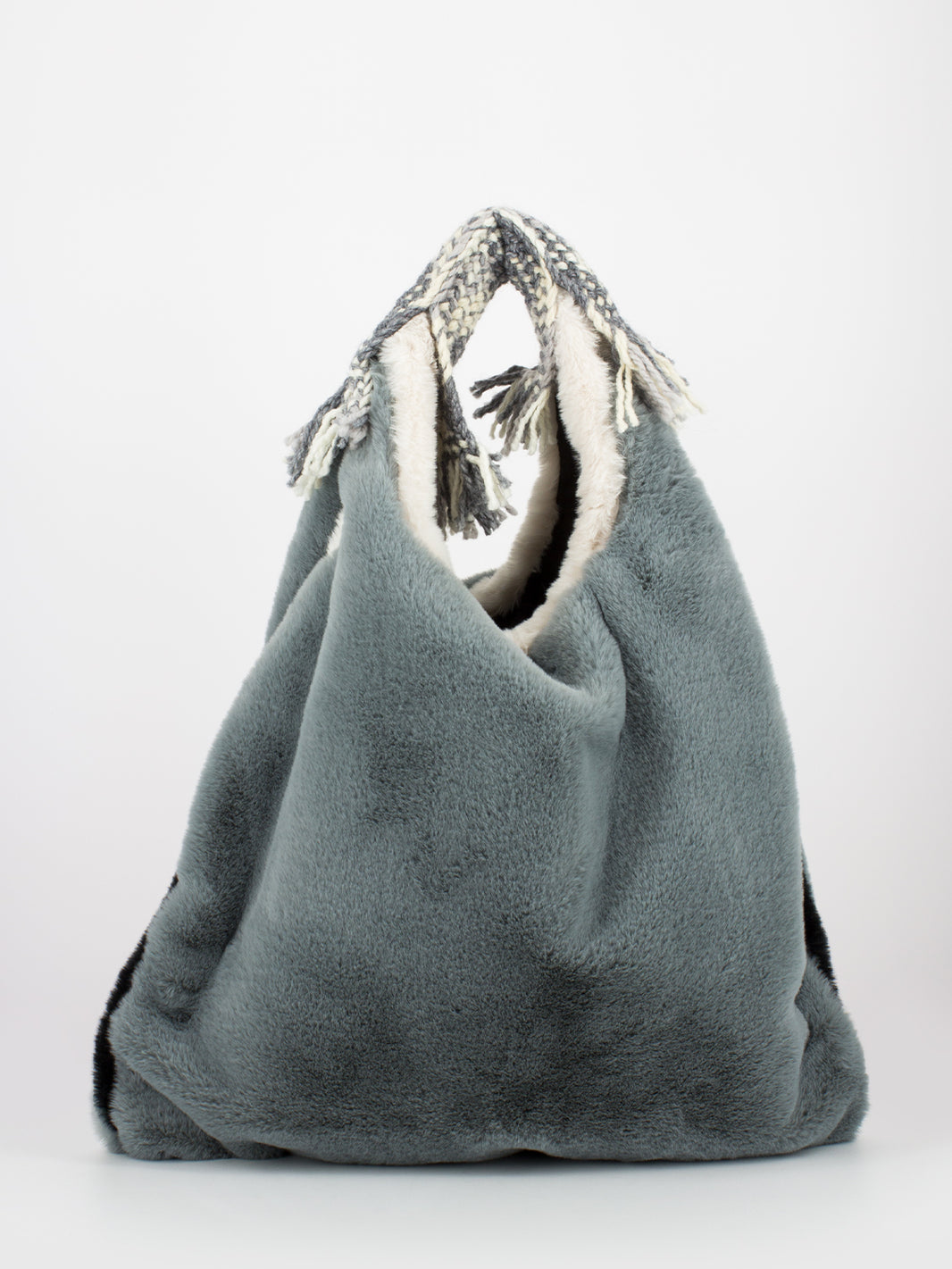 Borsa Picasso Big ecofur grey tricolor