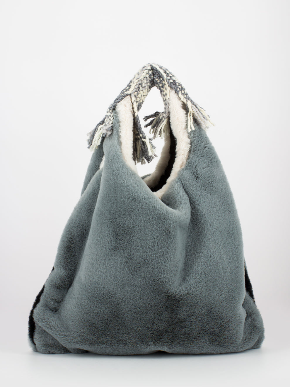 Borsa Picasso Big ecofur grey tricolor