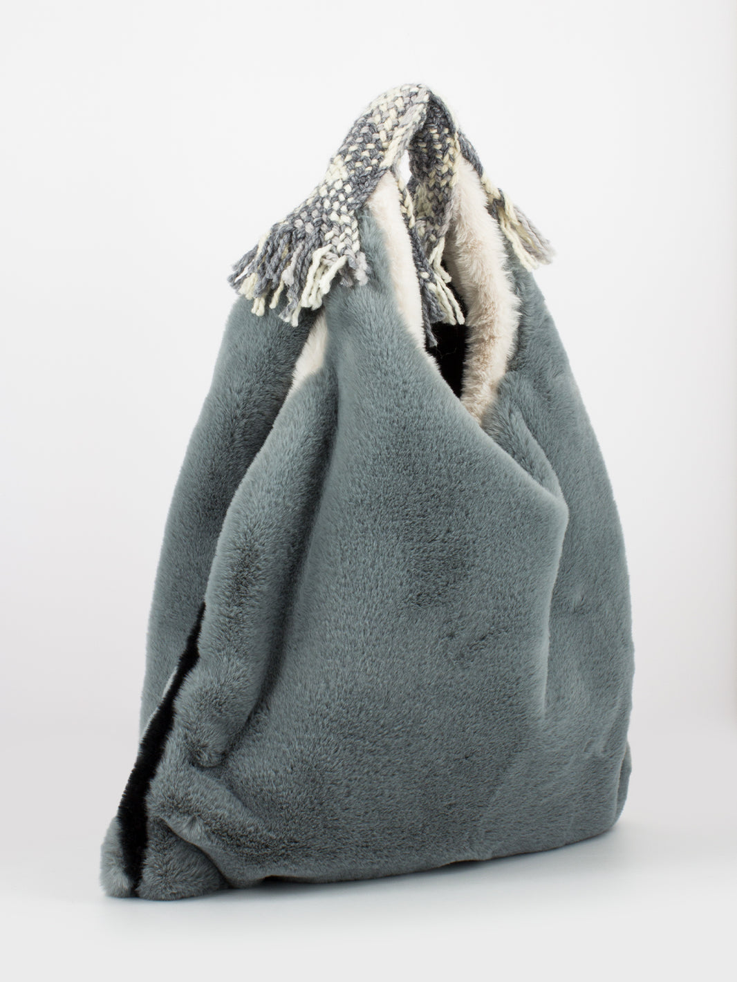 Borsa Picasso Big ecofur grey tricolor