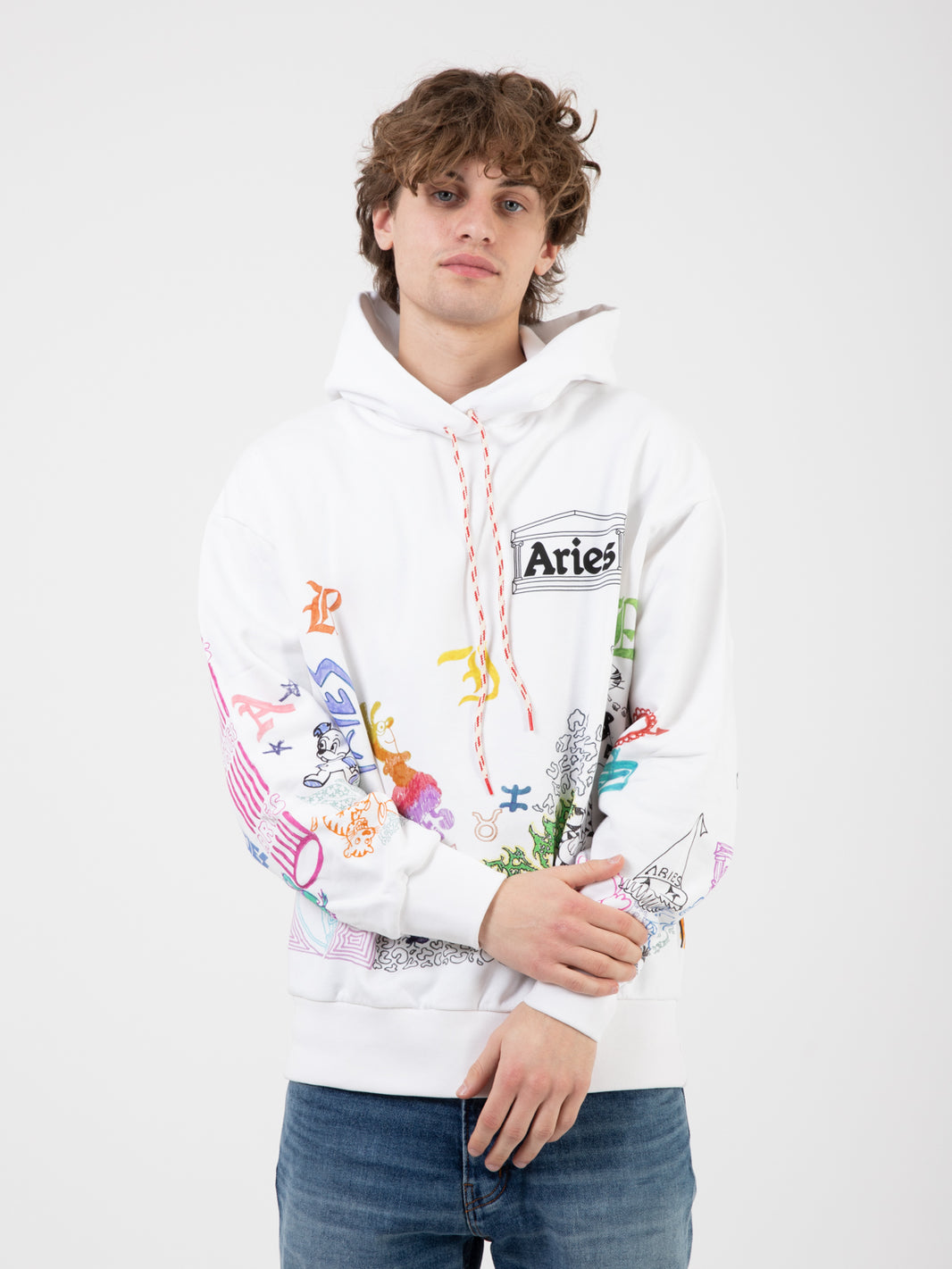 Doodle white sweatshirt