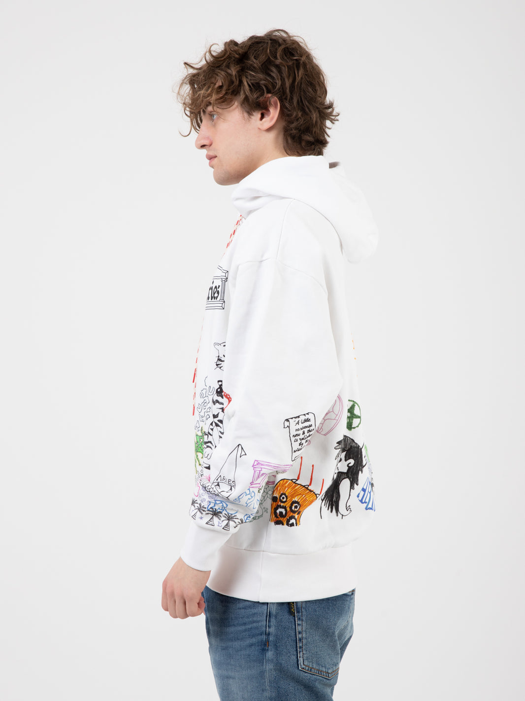 Doodle white sweatshirt