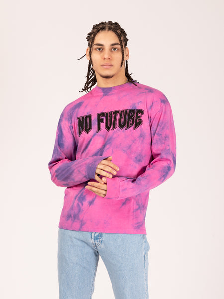 T-shirt No Future Tie Dye purple