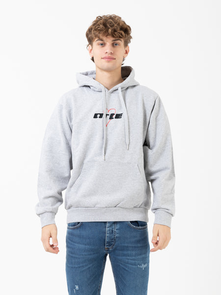 Felpa hoodie Harris Big Heart Logo grey