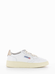 AUTRY - 01 low pelle / pelle bianco / oro