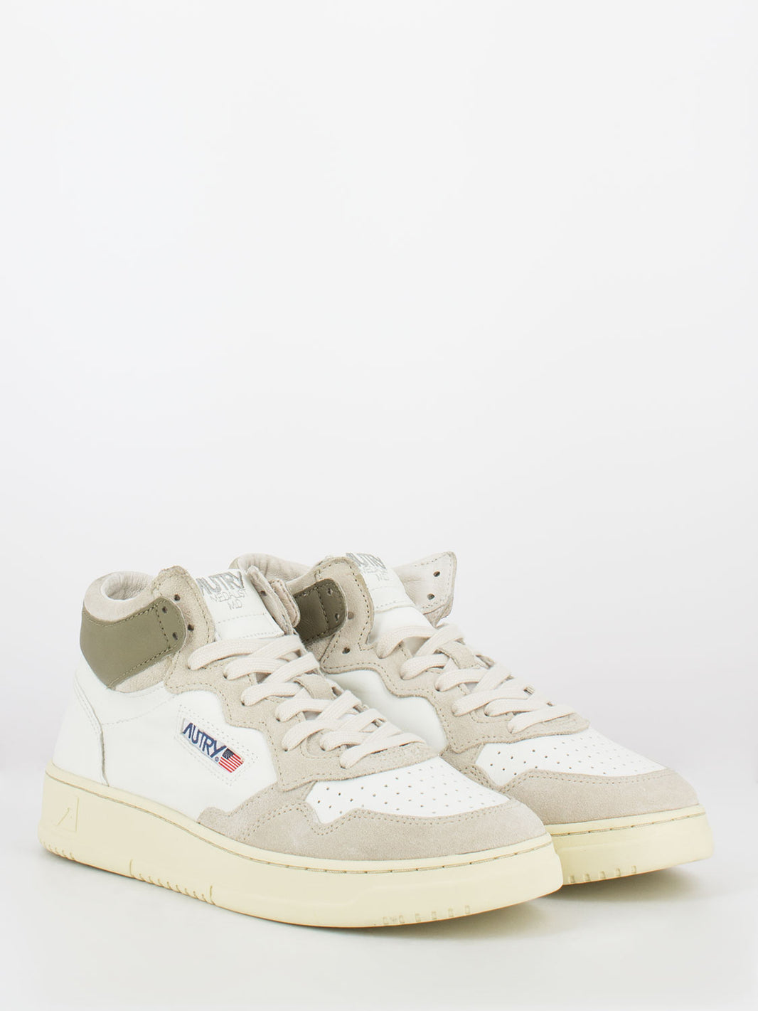 01 mid goat / suede bianco / grigio