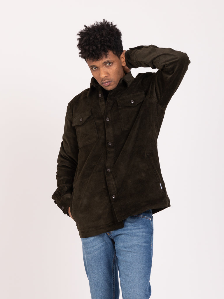 BARBOUR - Sovracamicia Cord olive