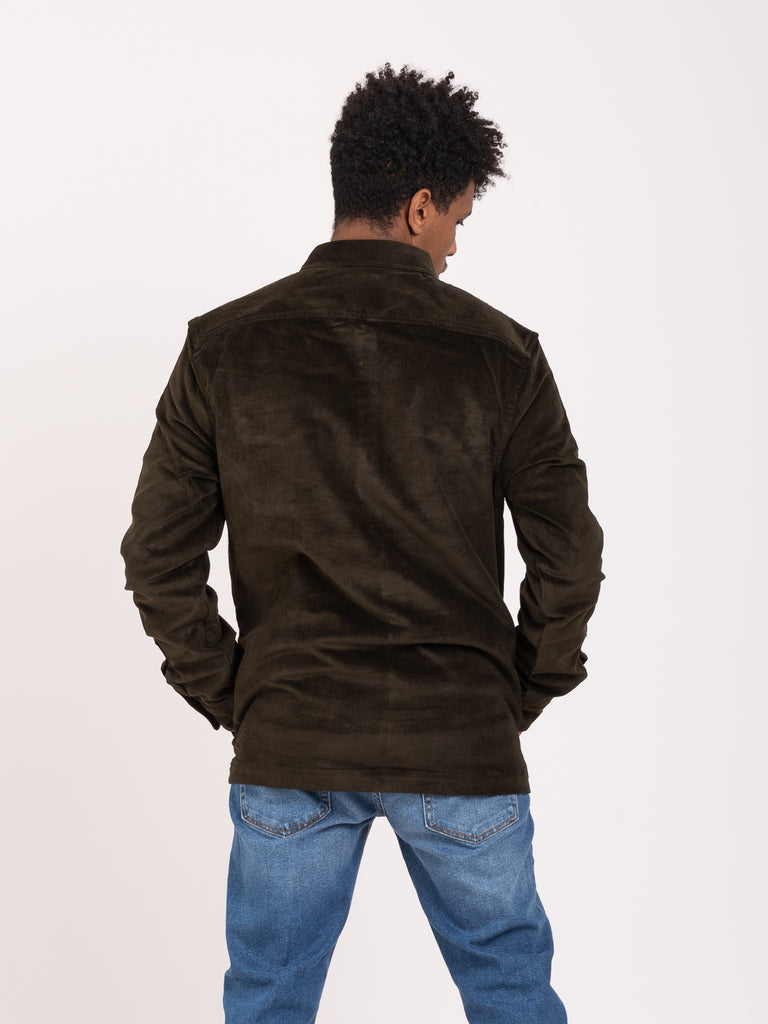 BARBOUR - Sovracamicia Cord olive