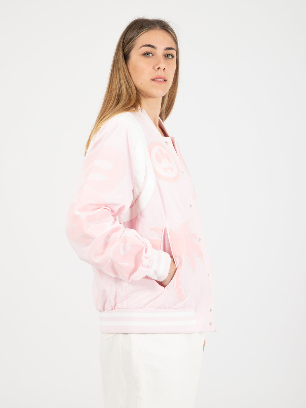 Bomber jacket nylon light pink