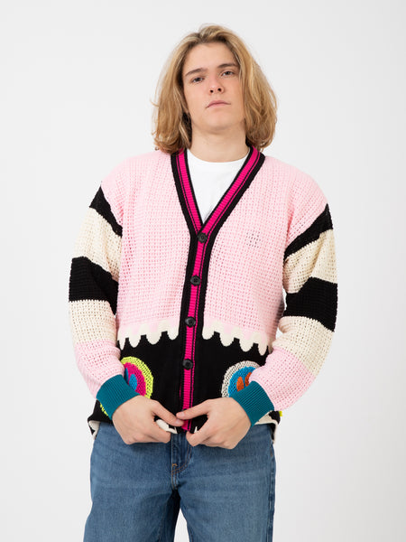 Cardigan multicolor smile all over