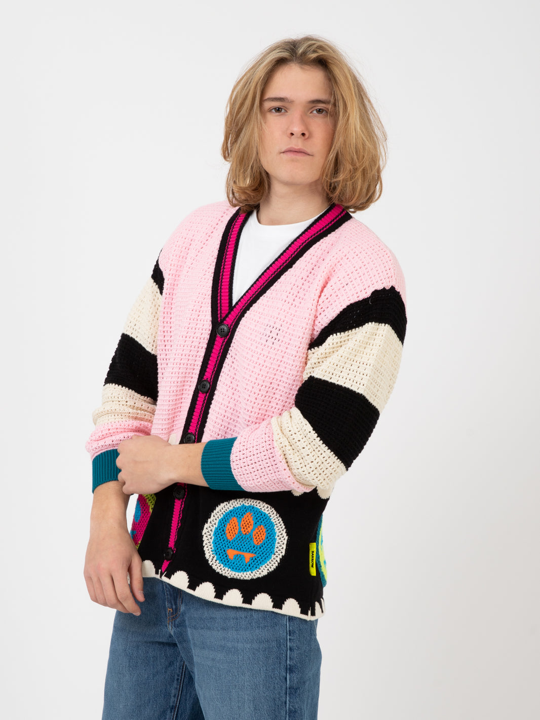 Cardigan multicolor smile all over