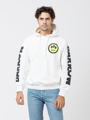 BARROW - Felpa hoodie classic off white