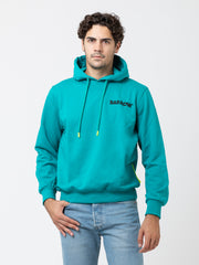 BARROW - Felpa hoodie Take It Easy verde smeraldo