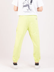 BARROW - Joggers Smile lime fluo in cotone