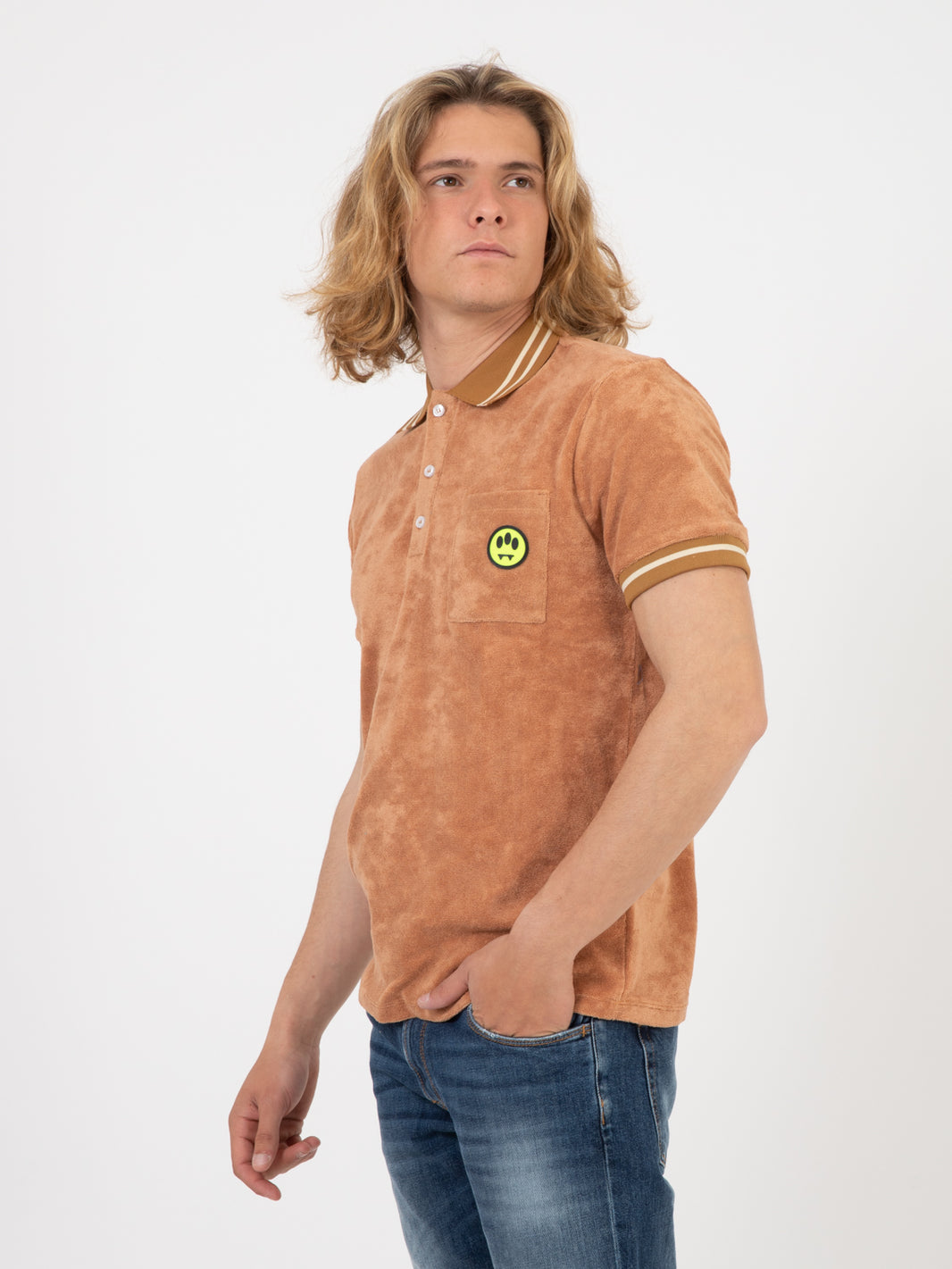 Polo shirt sponge burnt sand