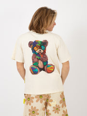 BARROW - T-shirt jersey con stampa teddy butter