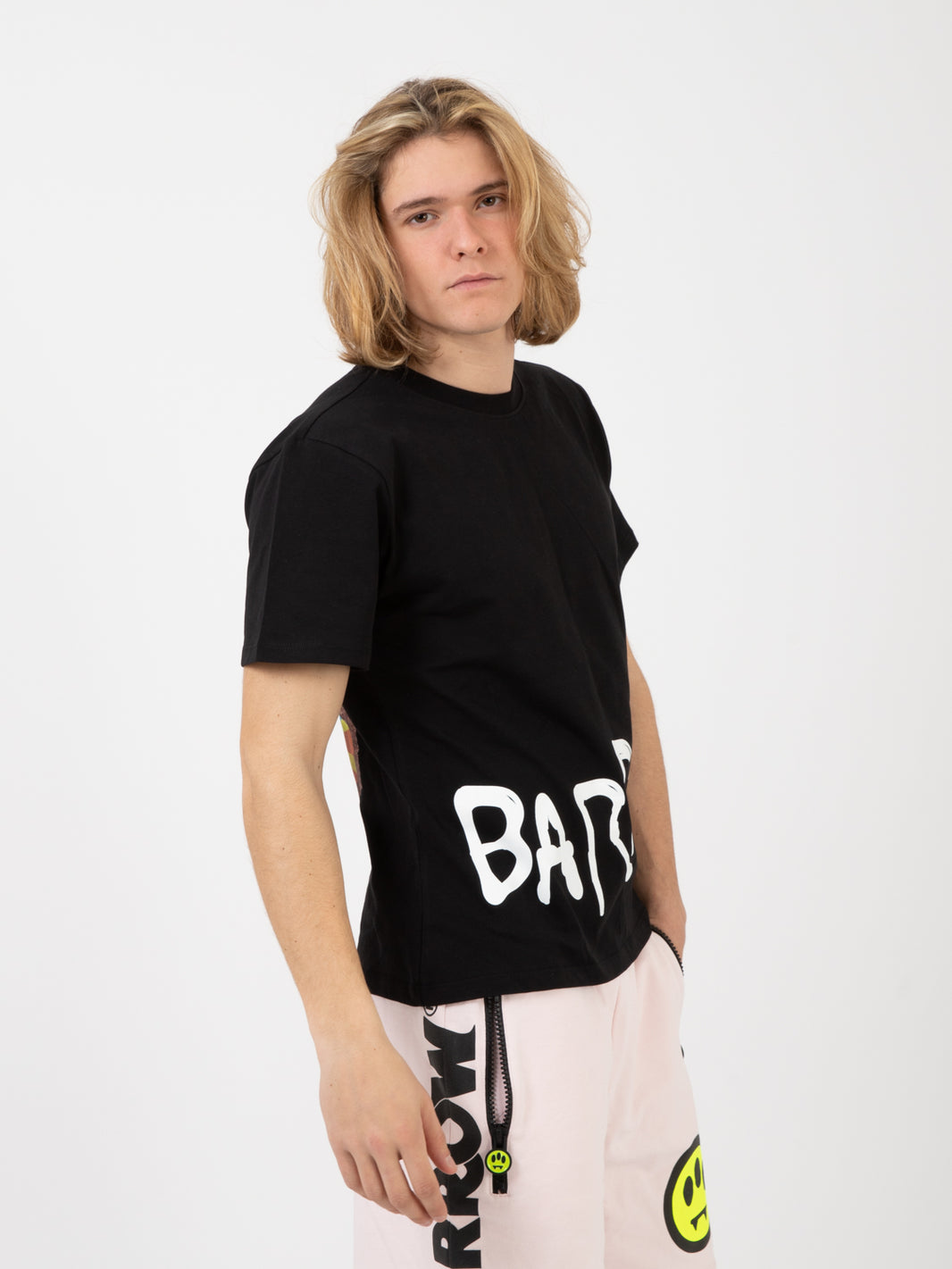 T-shirt jersey con stampa teddy nera