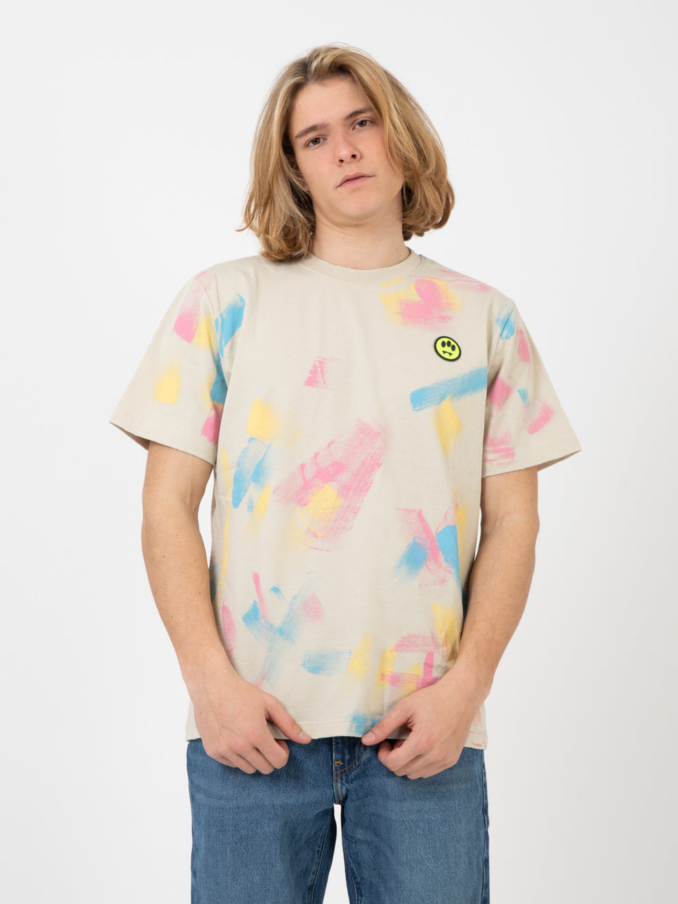 T-shirt jersey effetto pennellato butter