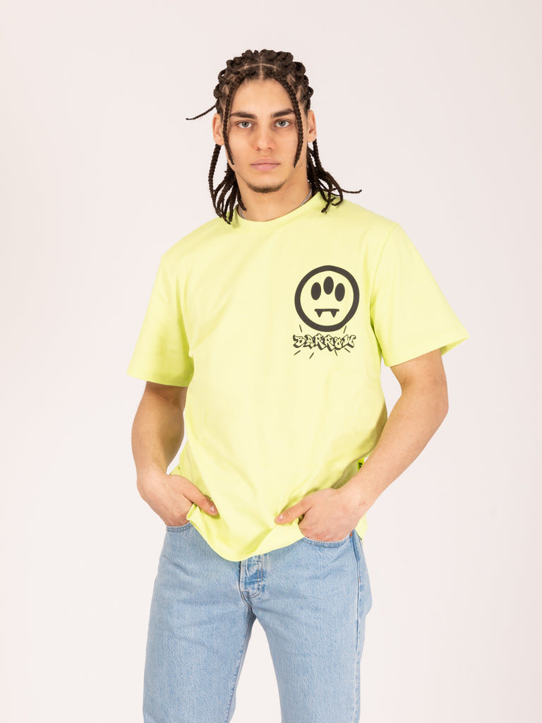 BARROW - T-shirt lime con logo Palma