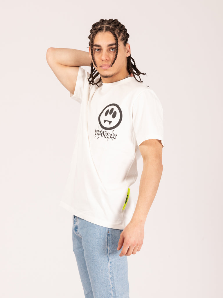 BARROW - T-shirt off white con logo Palma