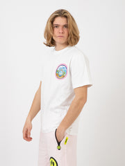 BARROW - T-shirt stampa grafica paesaggio bianca