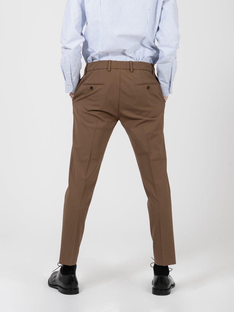 BE ABLE - Pantaloni Riccardo con coulisse tabacco