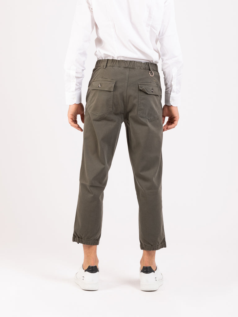 BEAUCOUP - Pantaloni in cotone army