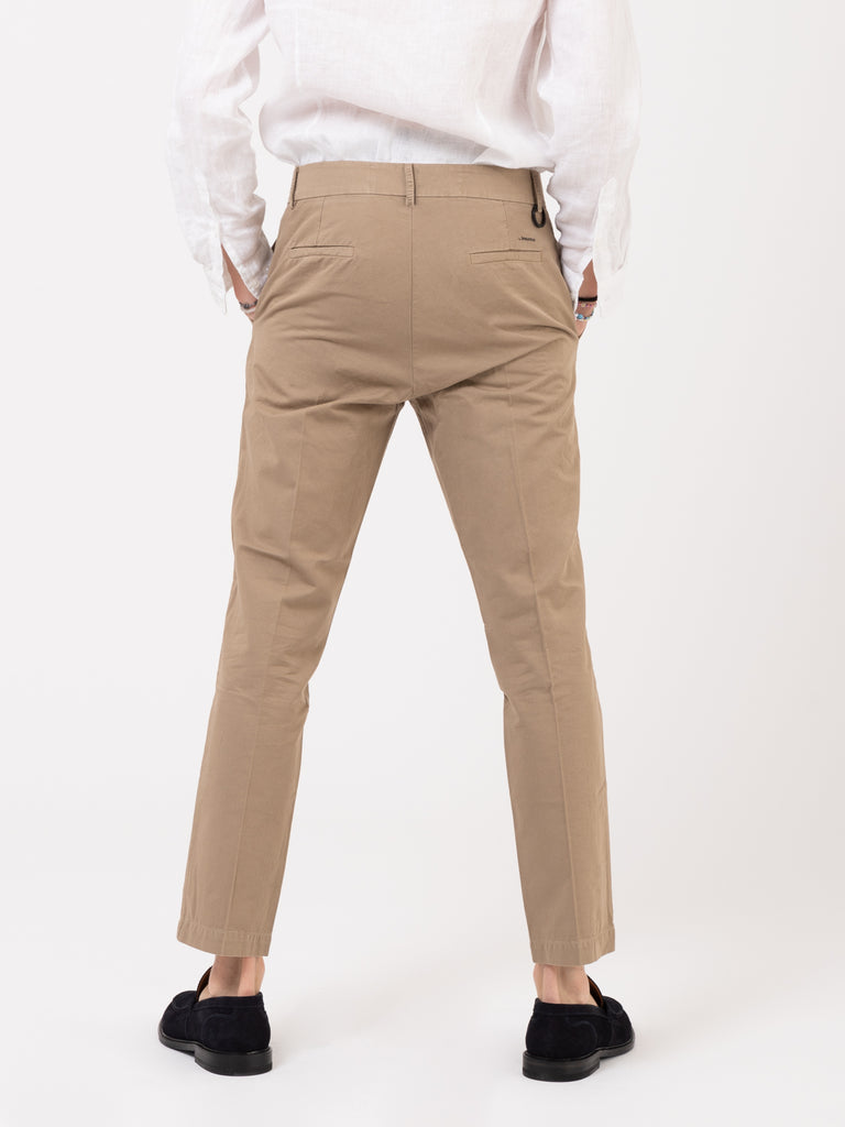 BEAUCOUP - Pantaloni in cotone e lino sahara