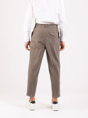 BEAUCOUP - Pantaloni in velluto di cotone mastice