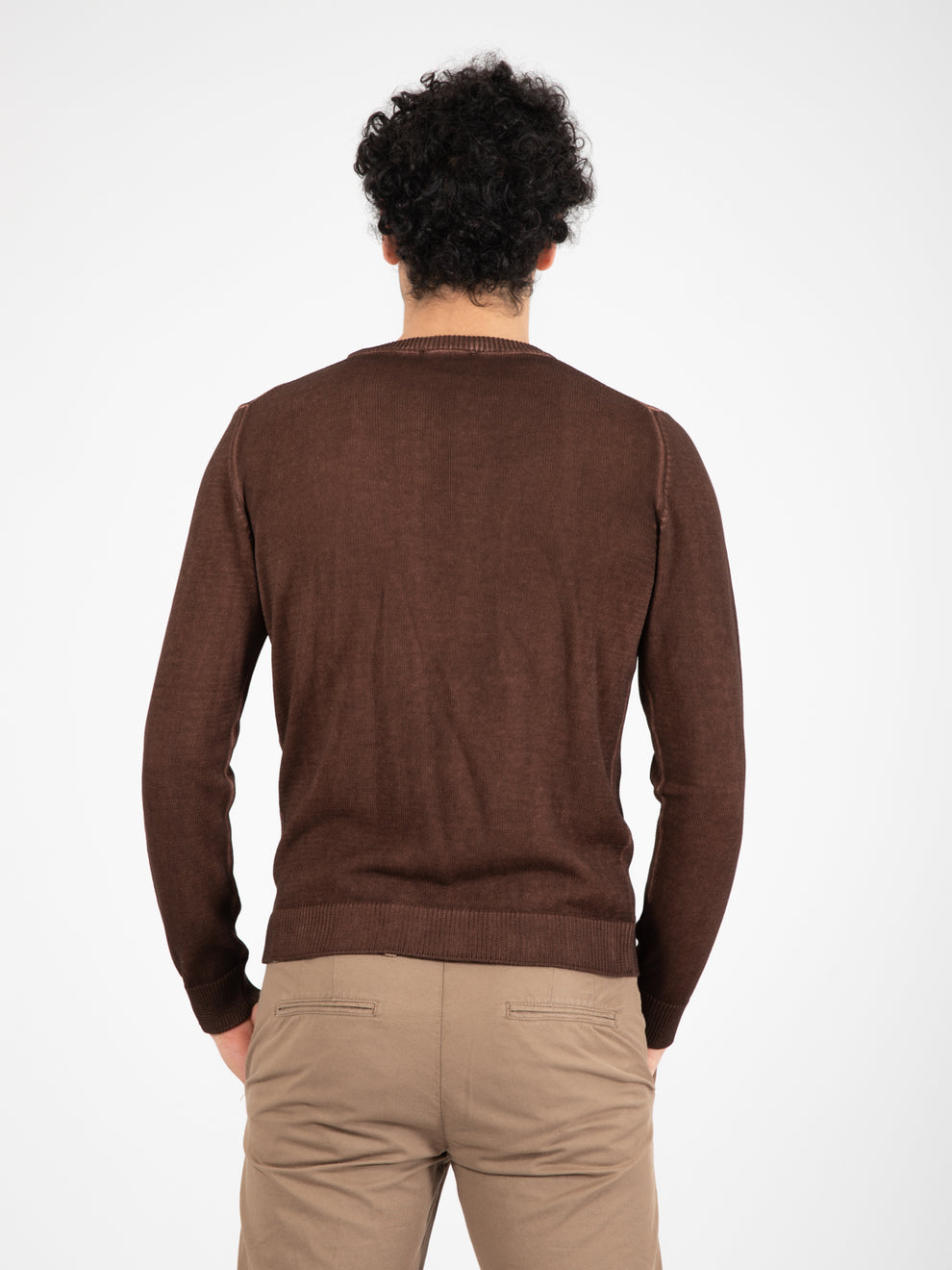 Maglia girocollo old 7 fili testa di moro