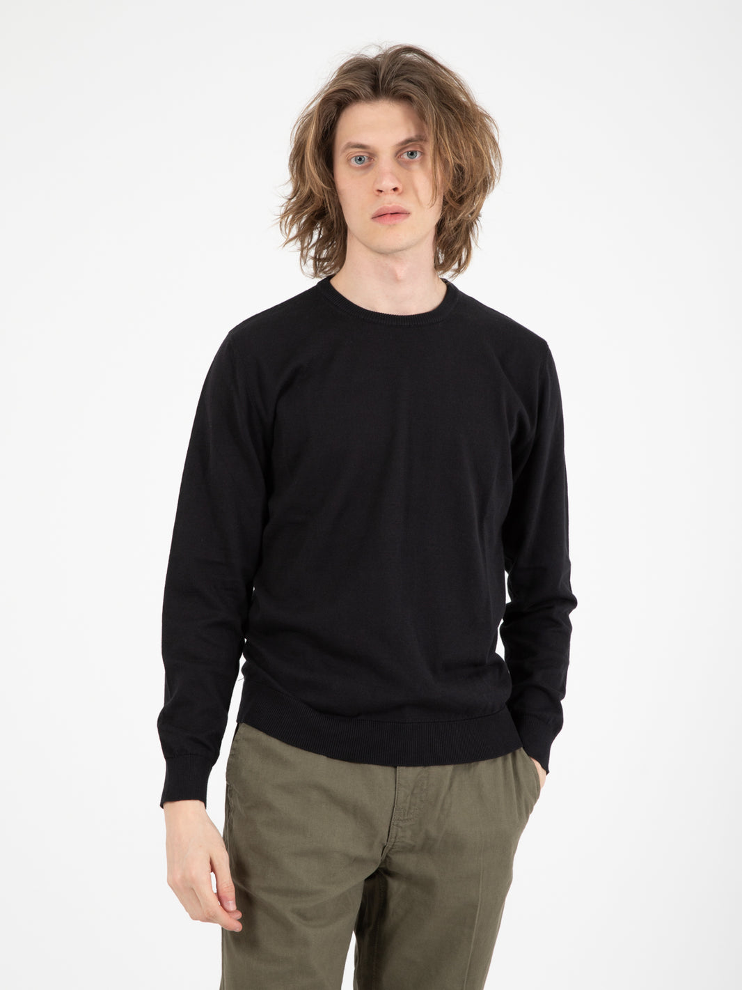 Maglione girocollo classico nero