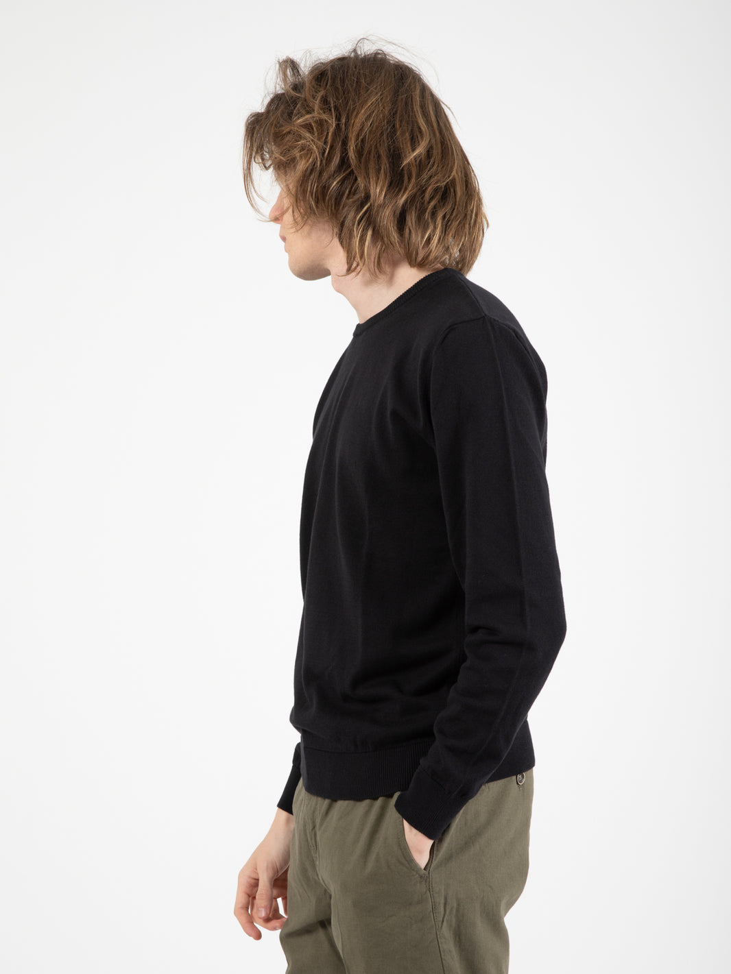Maglione girocollo classico nero